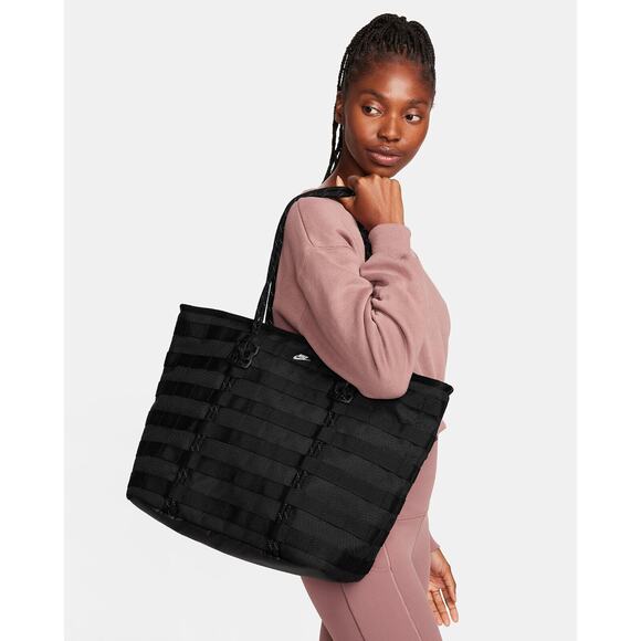 Nike Sportswear RPM Tote (26L) Black White Cord Zipper Bag Travel FJ0439 010 NEW - Picture 1 of 8